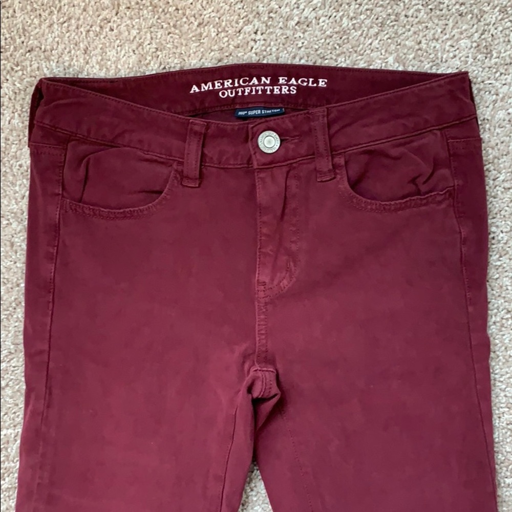 American Eagle Outfitters Jeggings - Maroon 4S